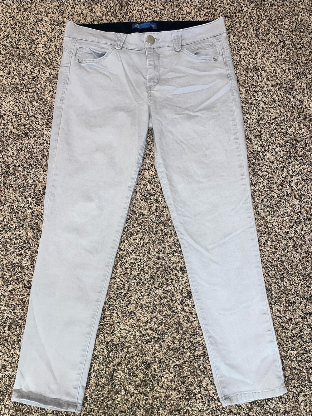 Democracy Ab Solutions Light Gray Skinny Jeans Size 12 EUC/Flaw